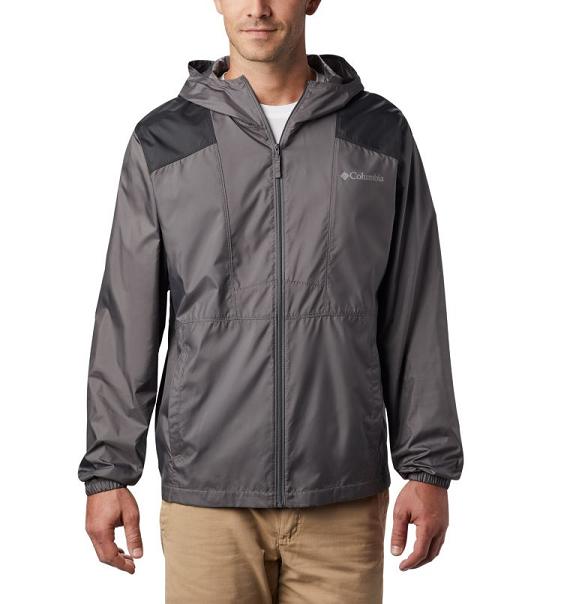 Columbia Flashback Windbreaker Grey Black For Men's NZ59640 New Zealand